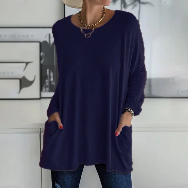 Women's cozy soft knit pullover sweater in modern style, perfect for easy layering and everyday warmth