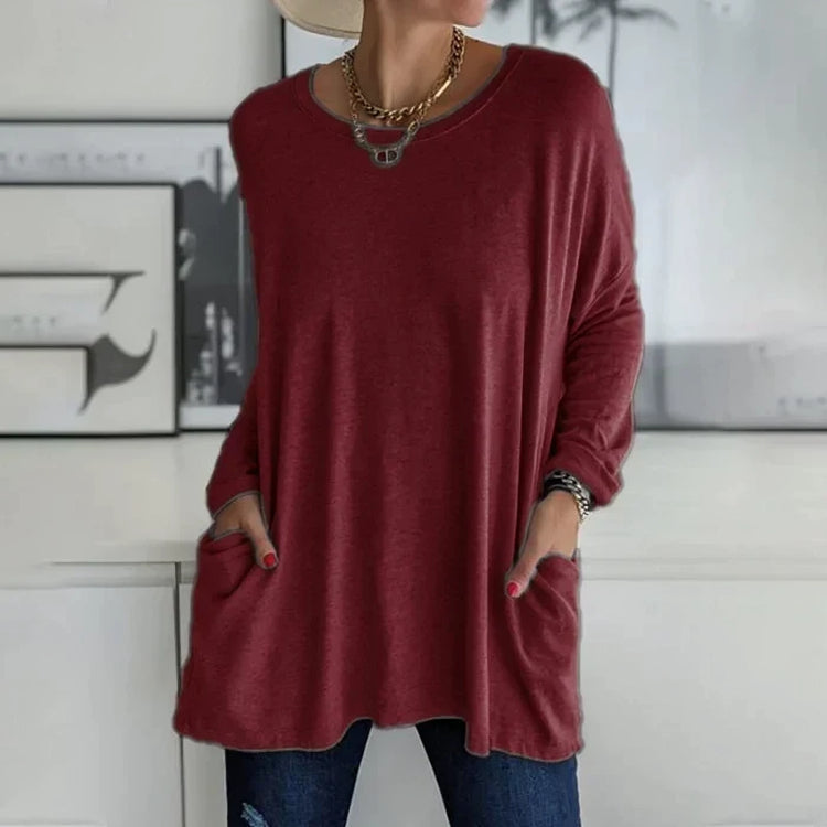 Women's cozy soft knit pullover sweater lightweight versatile layering piece for everyday comfort
