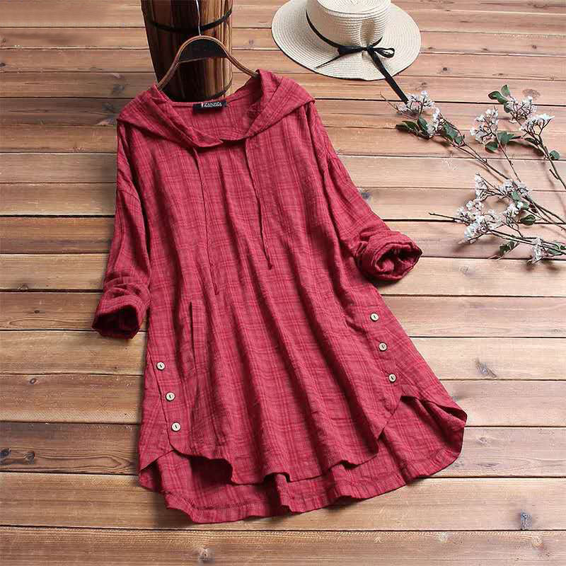 Amara™ | Plaid Comfort Hoodie Dress