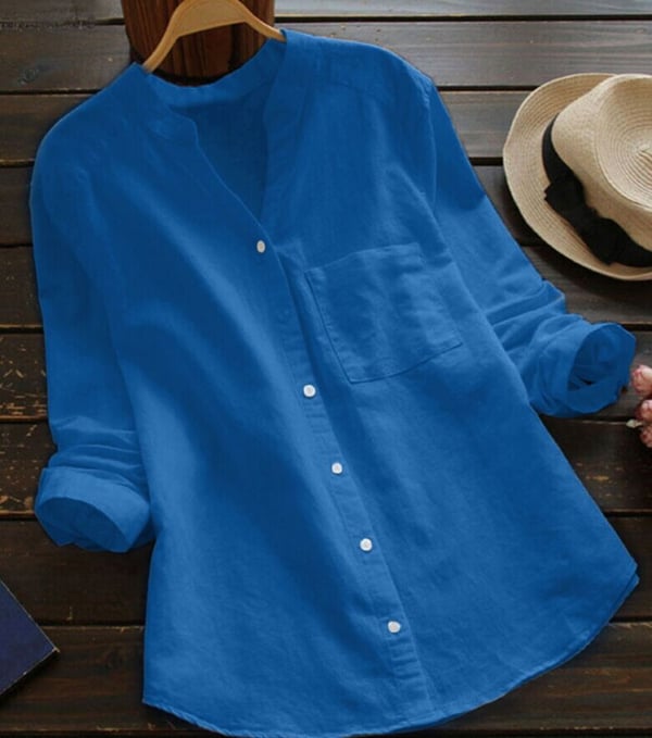 Women's Sophie linen cotton casual shirt breathable soft blend relaxed modern silhouette everyday style