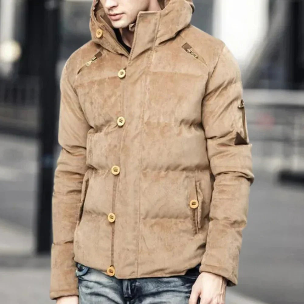 Steven men's hooded jacket relaxed silhouette weatherproof sustainable outerwear all-season casual fit