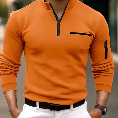 Men's Lysander beige classic knit sweater soft warm everyday casual crewneck style