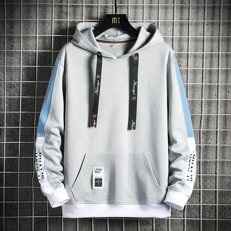 Apollo unisex relaxed fit hoodie with bold color accents, adjustable drawstring hood and kangaroo pocket