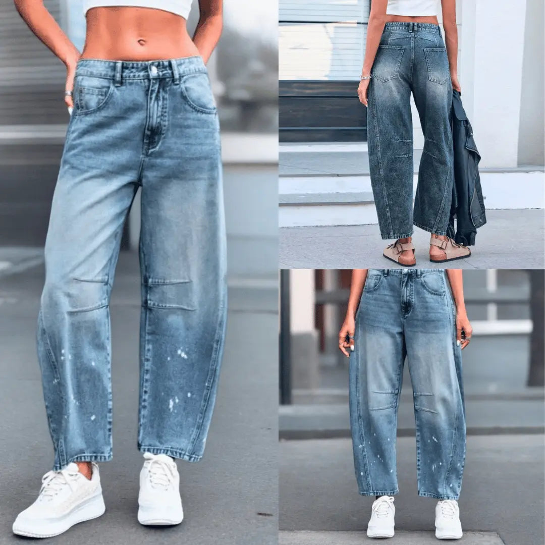 Claudia relaxed straight-leg jeans women vintage wash ultra-soft denim everyday comfort fit