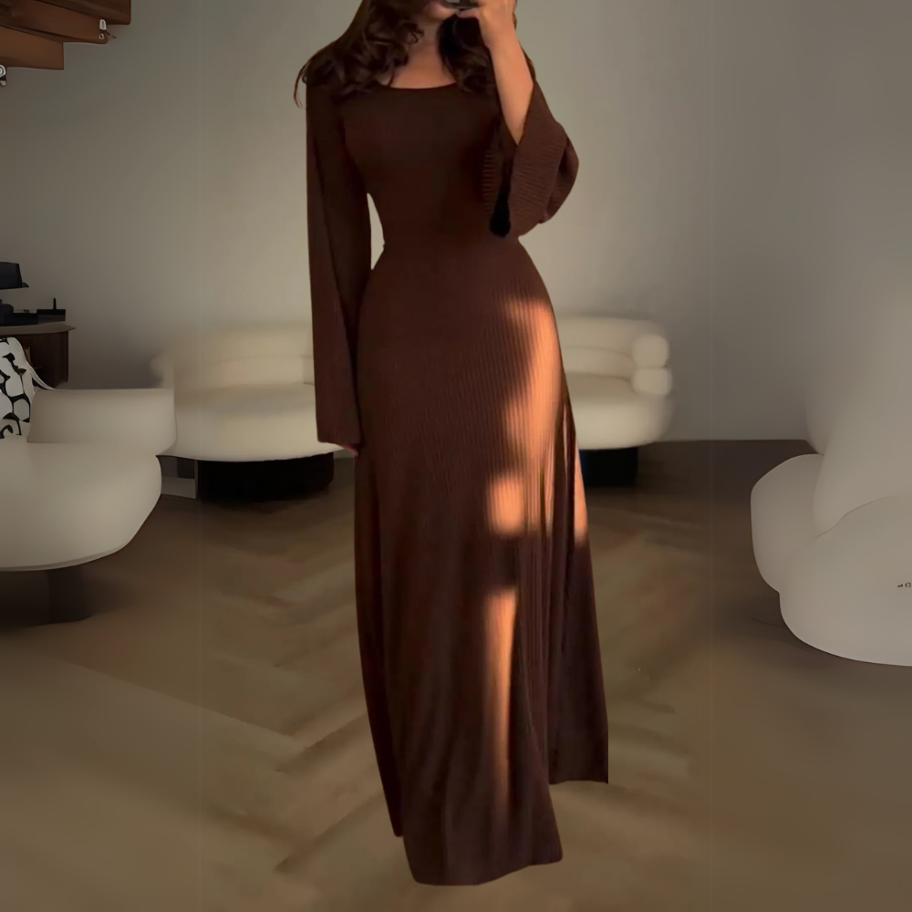 Louna women's elegant long sleeve dress refined silhouette versatile colors for all occasions