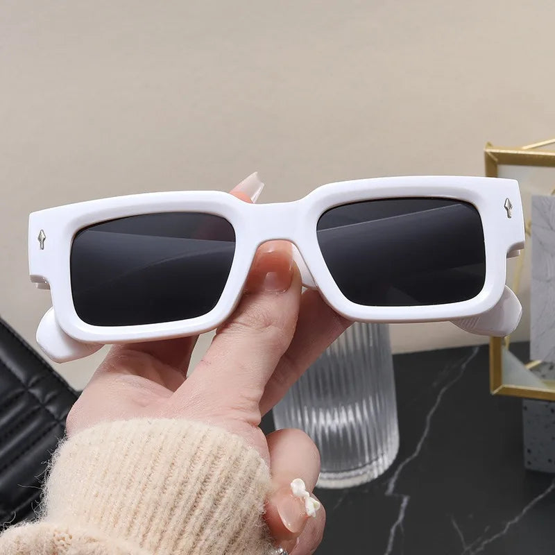 Venice square frame unisex sunglasses bold minimalist black UV400 streetwear style