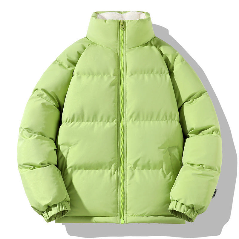 Men's black oversized padded jacket with ultra-warm lining, thickened insulation for modern winter style