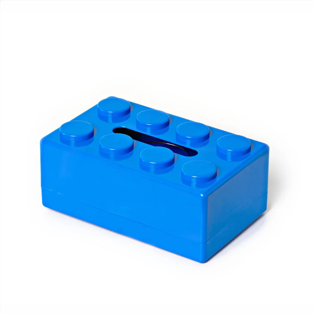 Bright ABS plastic nostalgic block-style tissue holder, durable desk organizer for home decor lovers
