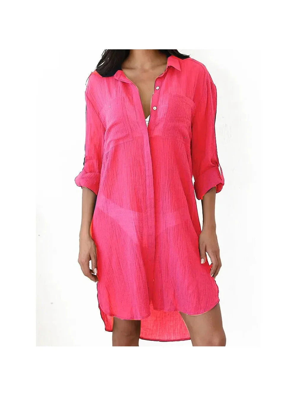 Florence women's beach cover-up dress lightweight silky polyester breezy vacation layer effortless style