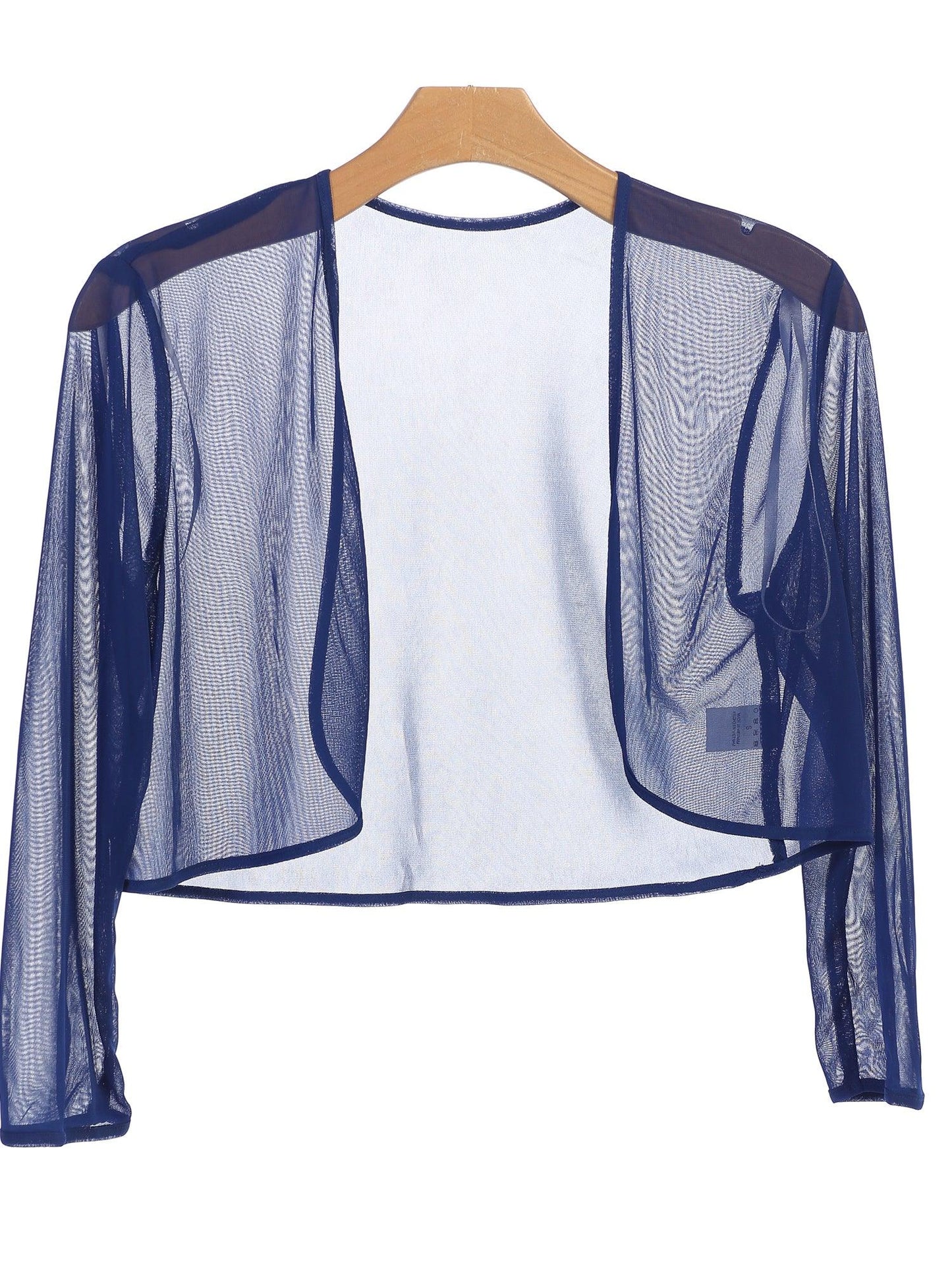 Women's black chiffon bolero jacket long sleeves elegant formal cover-up for weddings