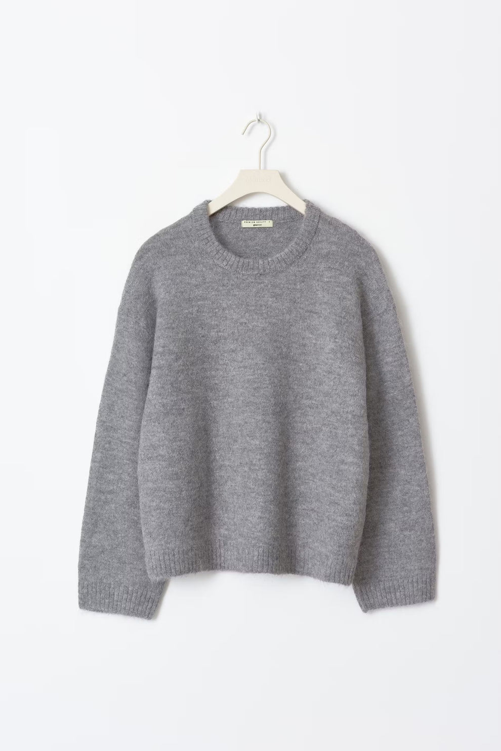 Cozy oversized knit pullover sweater for women in soft fabric with balloon sleeves relaxed fit
