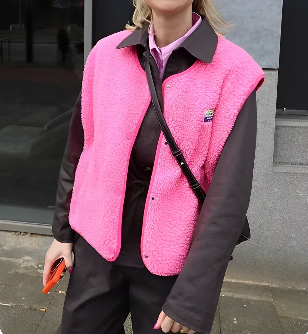 Women's button-front vest timeless versatile layering piece for everyday elegant streamlined style