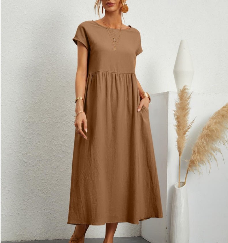 Charlotte lightweight summer dress women flowy silhouette breathable polyester flattering drape effortless chic