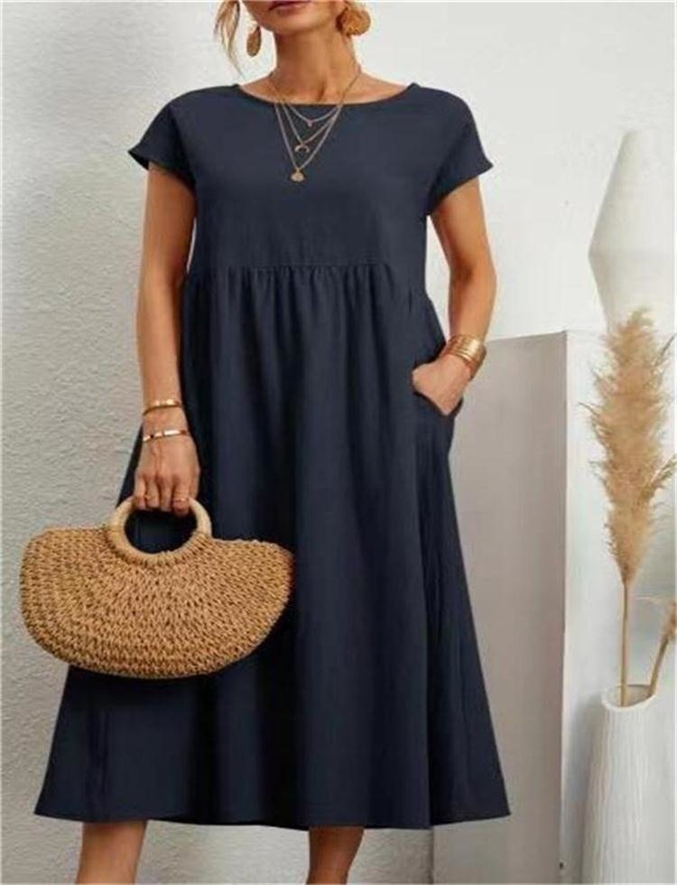 Charlotte lightweight summer dress women flowy silhouette breathable polyester flattering drape effortless chic
