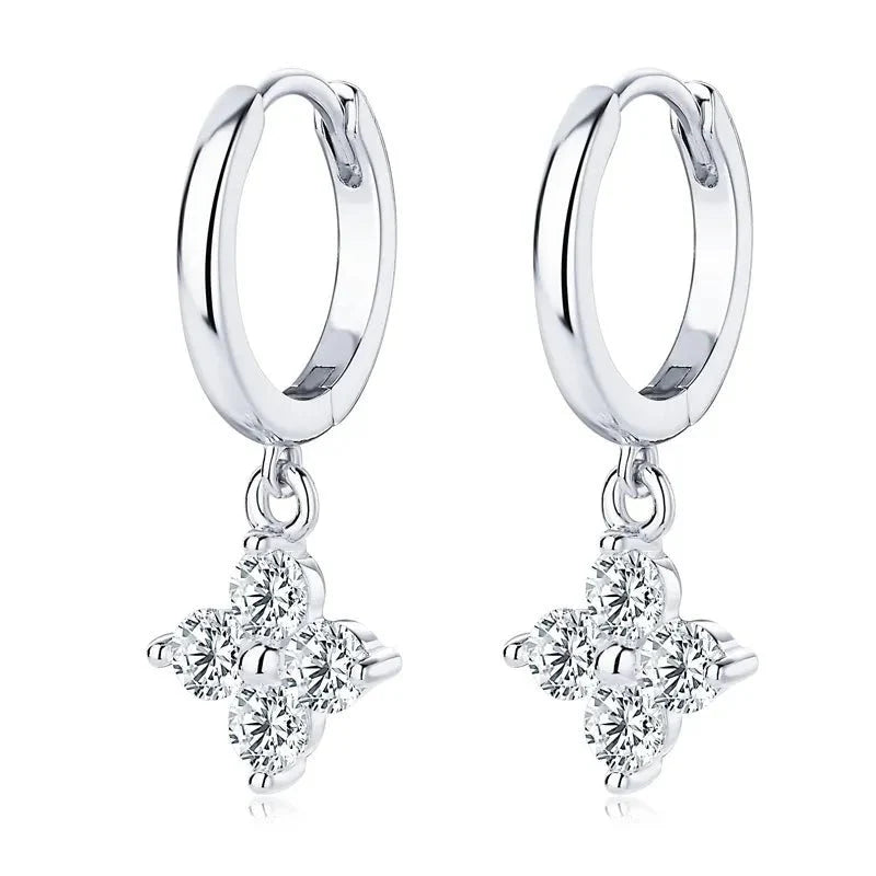 Moissanite stud earrings 18K gold-plated sterling silver 0.8 carat brilliant sparkle women