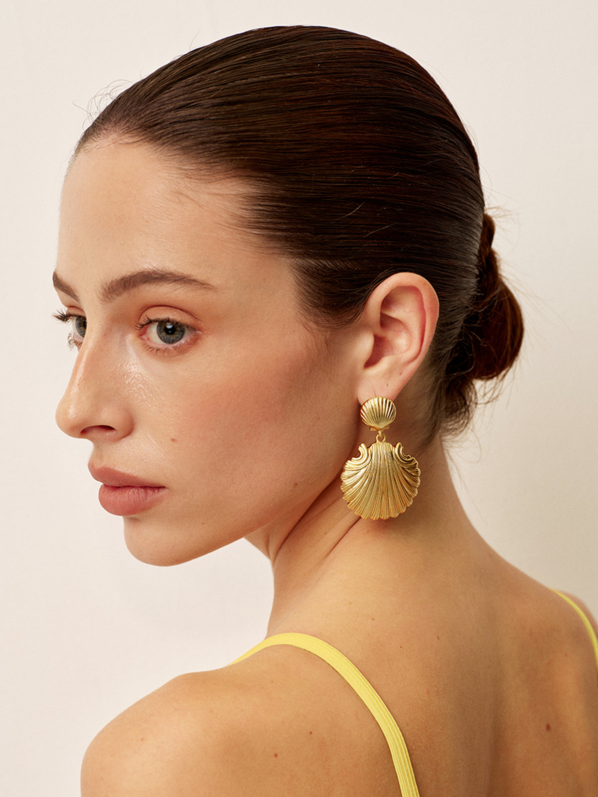 Gold Shell Drop Earrings - Urbann-Vibe