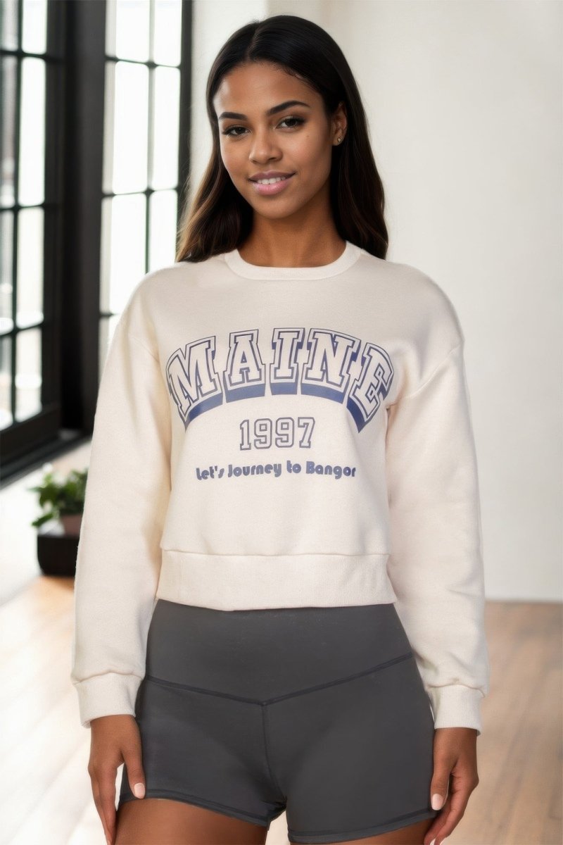 Black graphic drop shoulder sweatshirt oversized fit ultra-soft polyester with bold front print