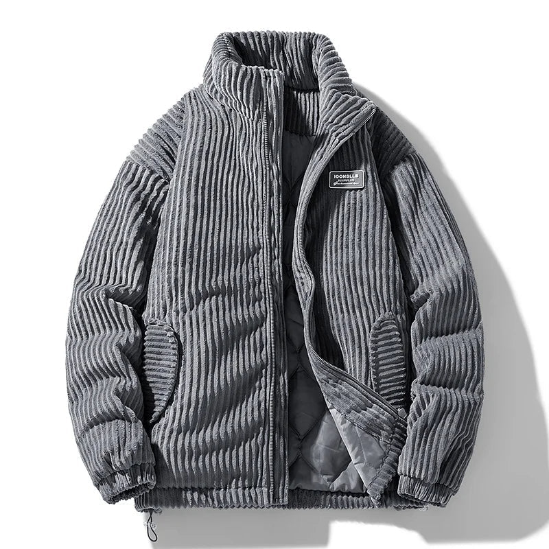 Men's relaxed fit bomber jacket stand collar casual streetwear everyday comfort timeless style