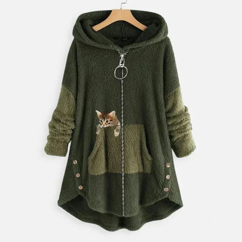 Women's cozy soft casual jacket warm relaxed fit sustainable everyday layer in neutral tones