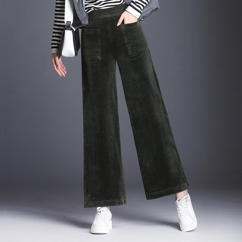 Bella Charlotte women's relaxed fit flared pants with flowing hem for all-day comfort