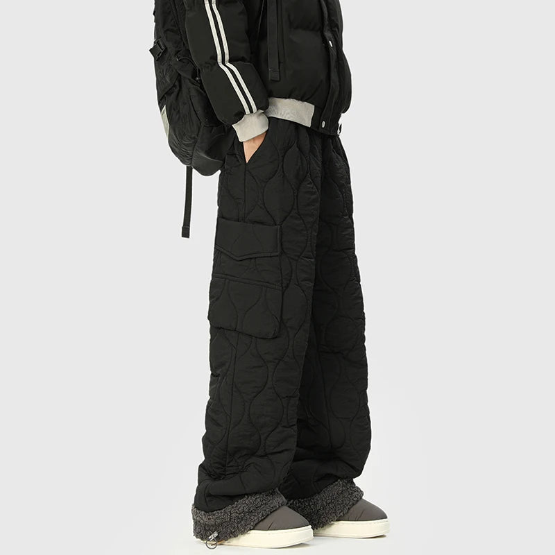 Mont Terrain quilted trousers, fleece-lined insulated pants for cold-weather outdoor adventures