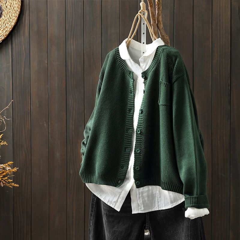 Women's cozy knit cardigan button-up winter layering essential soft warm casual everyday style