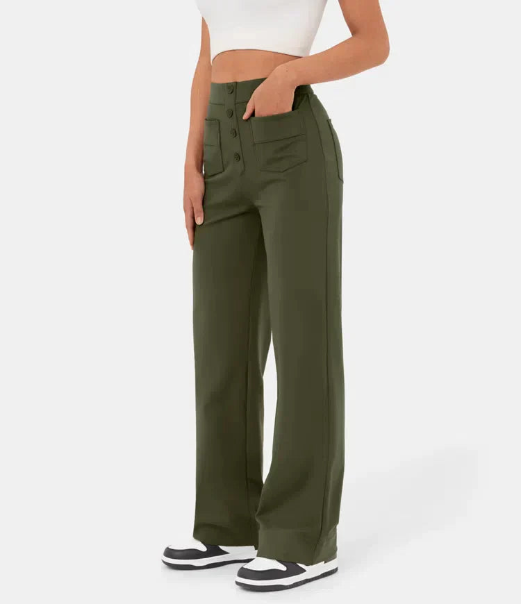 Elsa elastic fit pants organic cotton blend casual versatile women's comfortable everyday wear