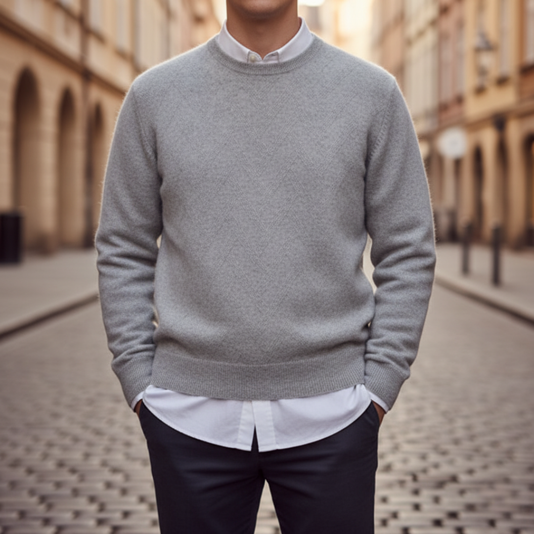 Men's argyle diamond pattern sweater in beige, blue, gray & burgundy smart casual modern fit