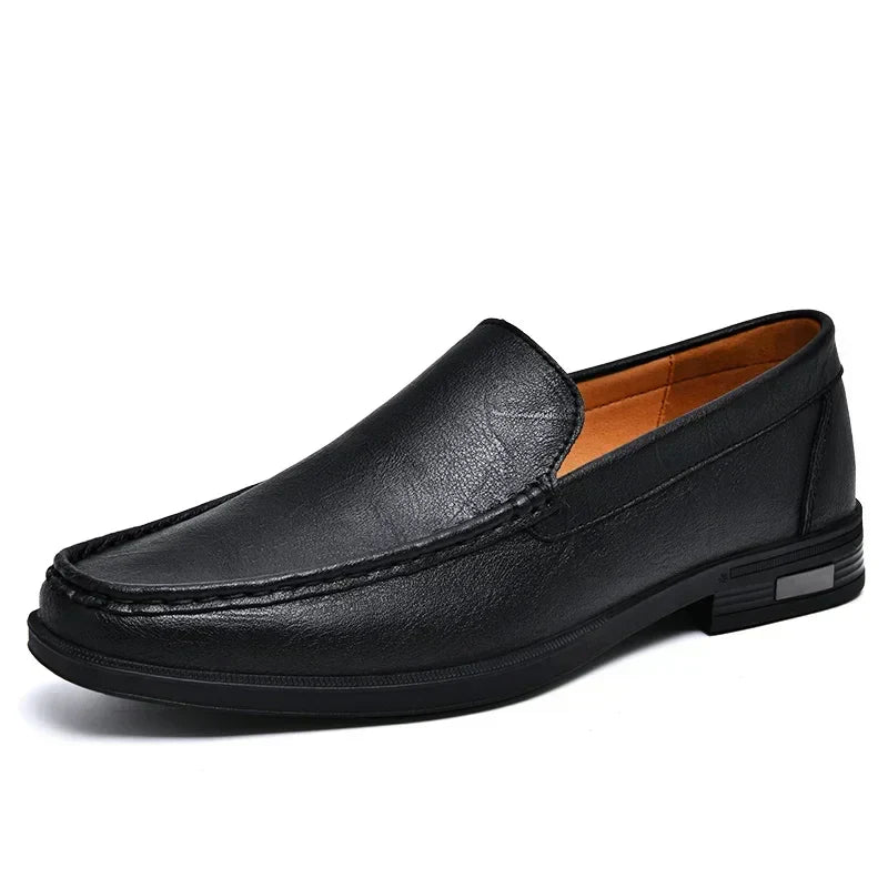 Men's sparkling silver loafers elegant slip-on dress shoes with luminous reflective finish
