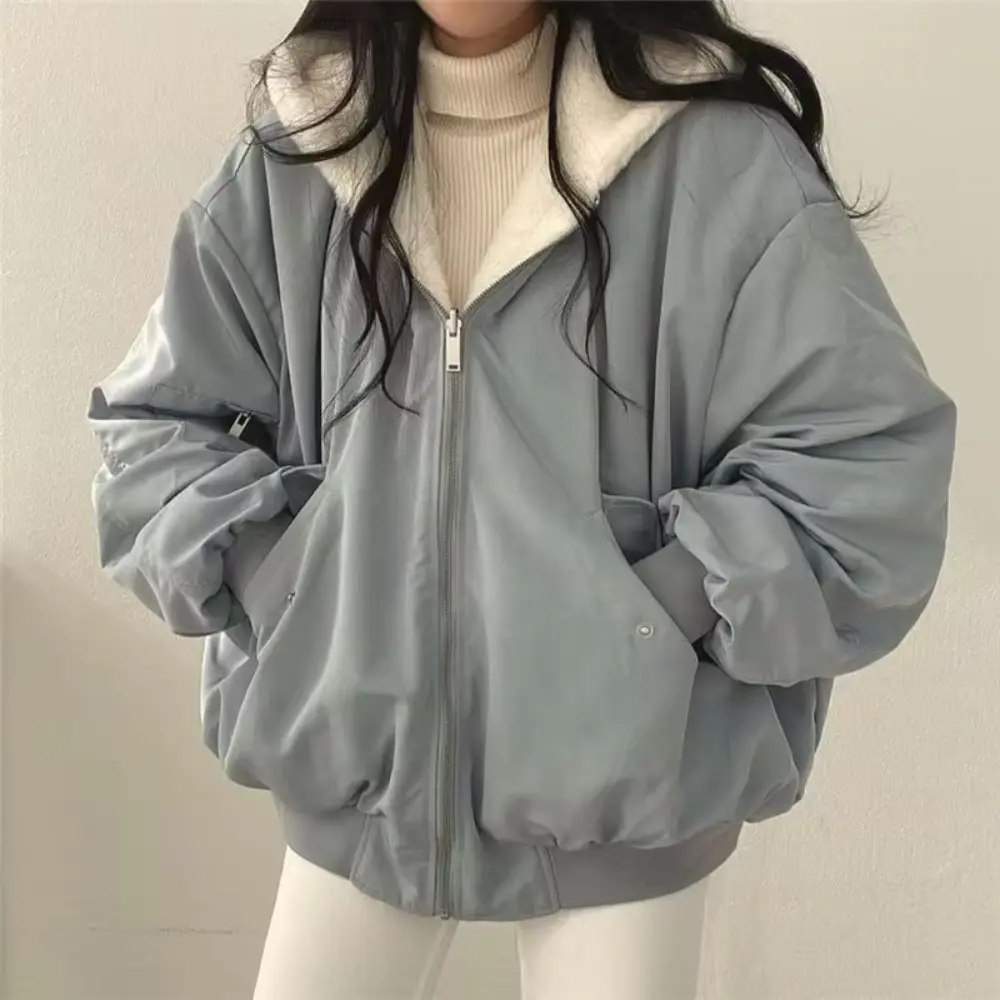 Harper reversible zip hoodie dual velvet soft-lined fabric cozy winter comfort two-in-one styling