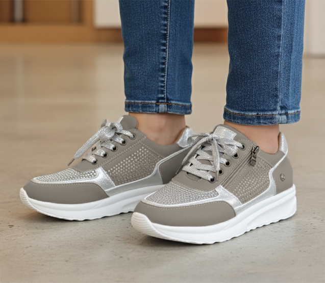Naomi orthopedic walking shoes beige breathable mesh wide toe box bunion relief supportive fit