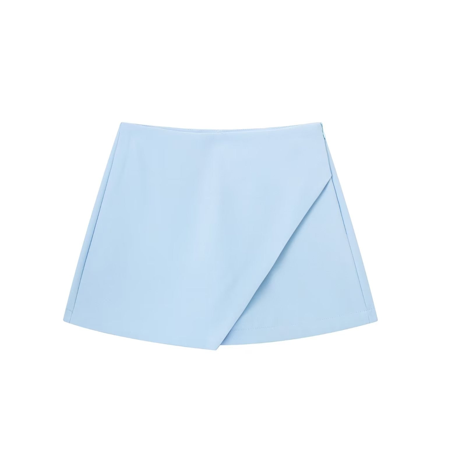 Women's culotte skirt in vibrant color, flirty asymmetric silhouette blending skirt style with short comfort