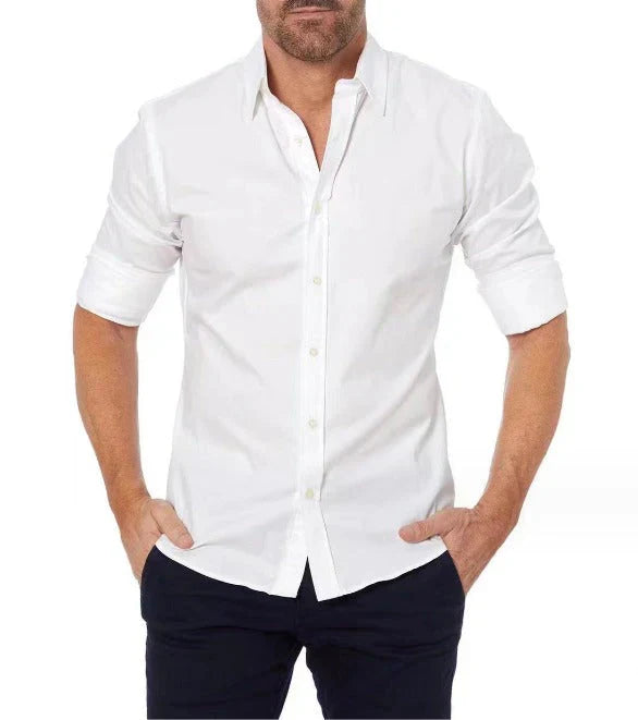 Men's casual zip-front overshirt modern slim fit everyday comfortable versatile layering piece