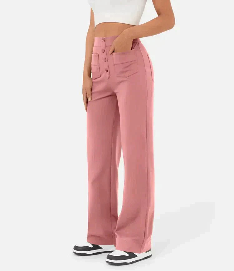 Elsa elastic fit pants organic cotton blend casual versatile women's comfortable everyday wear