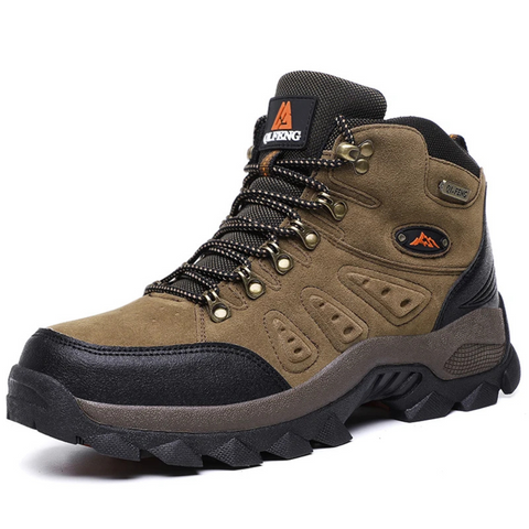 Filippo men's all-terrain hiking shoes rugged brown lace-up orthopedic support trail footwear