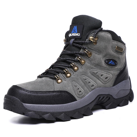 Filippo men's all-terrain hiking shoes rugged brown lace-up design with orthopedic support and trail grip