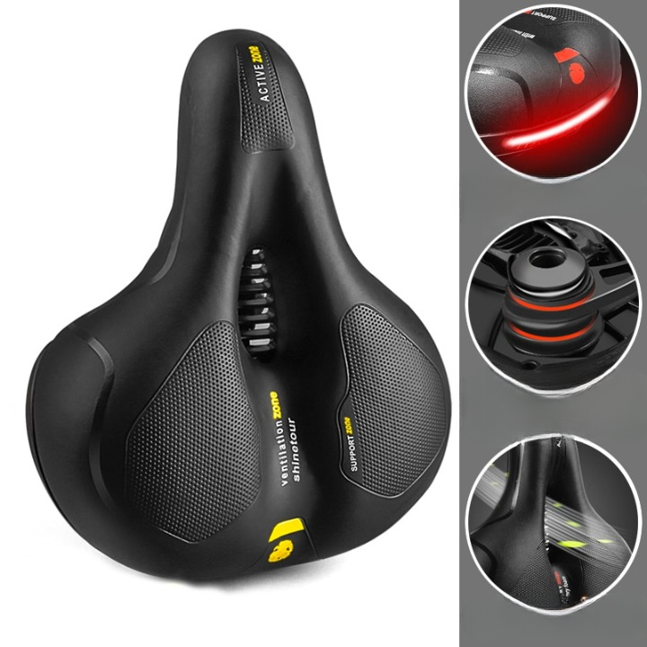 Aarhus Lager ergonomic bike saddle black pain-free cycling lumbar spine coccyx support hollow design