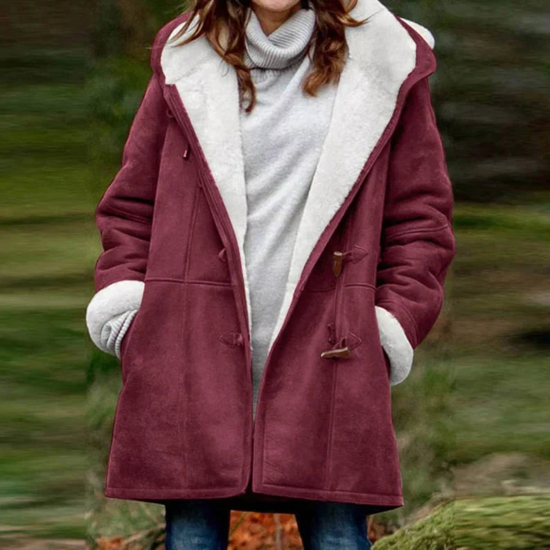 Women's Faye winter jacket warm cozy premium quality timeless elegant silhouette easy care durable