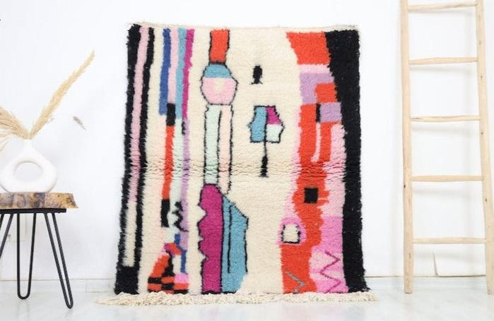 Markunda Beni Ourain Rug 3'9" x 4'7" - Urbann-Vibe