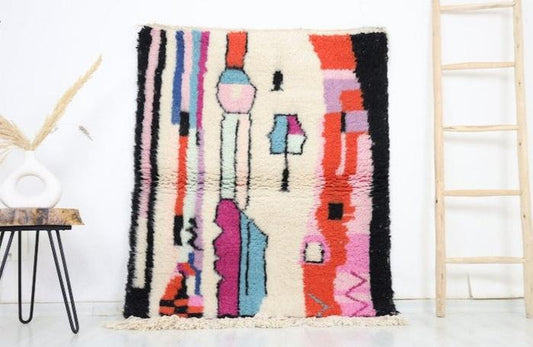Markunda Beni Ourain Rug 3'9" x 4'7" - Urbann-Vibe