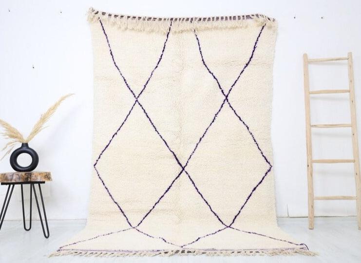 Izlam Beni Ourain Rug 5'1" x 8'2" - Urbann-Vibe