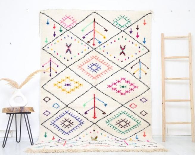 Massilya Beni Ourain Rug 5'0" x 8'1" - Urbann-Vibe