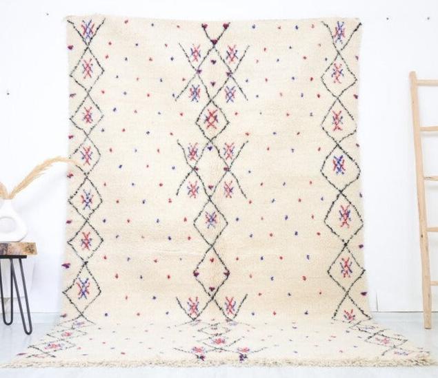 Tasa Beni Ourain Rug 5'9" x 9'2" - Urbann-Vibe