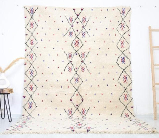 Tasa Beni Ourain Rug 5'9" x 9'2" - Urbann-Vibe