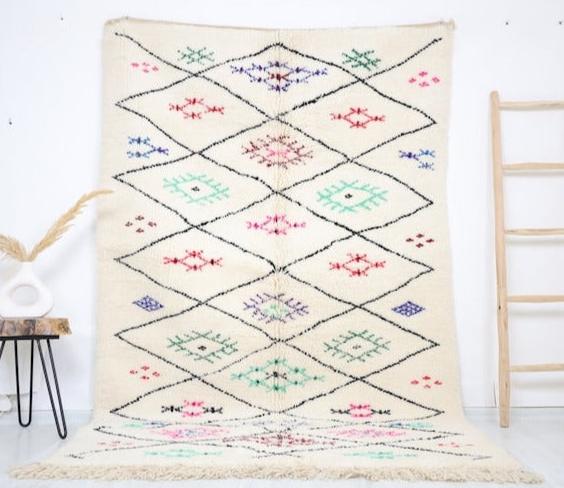 Sakina Beni Ourain Rug 5'2" x 8'5" - Urbann-Vibe