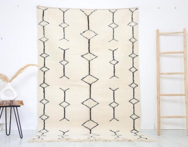 Lunja Beni Ourain Rug 4'9" x 7'4" - Urbann-Vibe