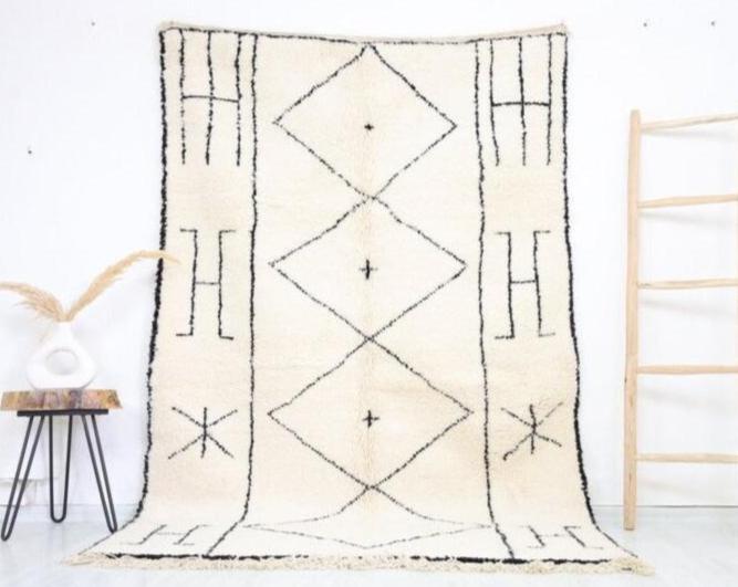 Ines Beni Ourain Rug 5'1" x 8'2" - Urbann-Vibe