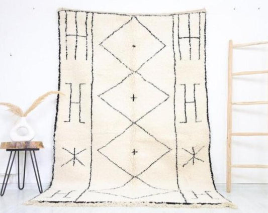 Ines Beni Ourain Rug 5'1" x 8'2" - Urbann-Vibe