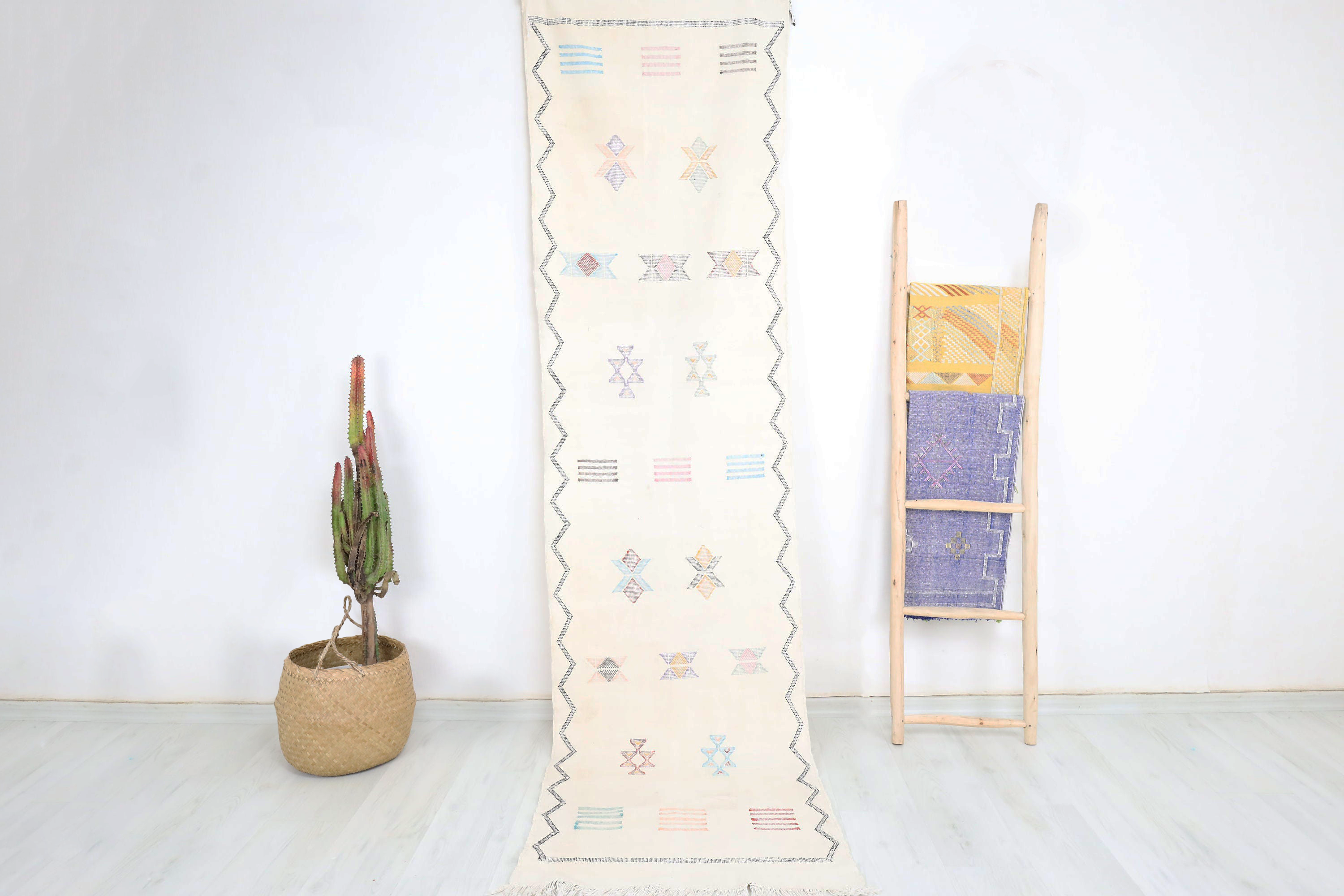 Fadma Cactus Silk Rug 2 Ft 3 In By 8 Ft 8 In Handwoven Sabra Fiber Eco ...