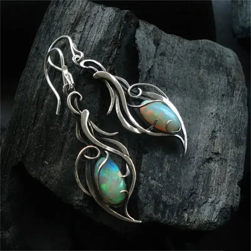 Suzanne - Opal Drop Earrings - Wavlynn